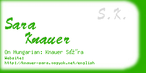 sara knauer business card